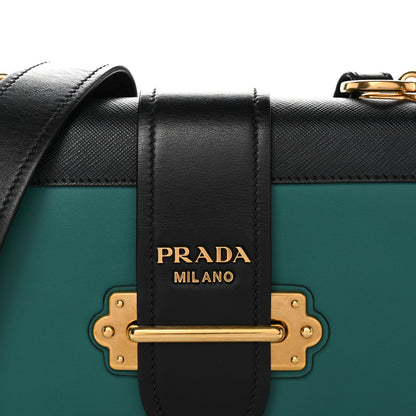 City Calf Saffiano Cahier Bag Biliardo Black