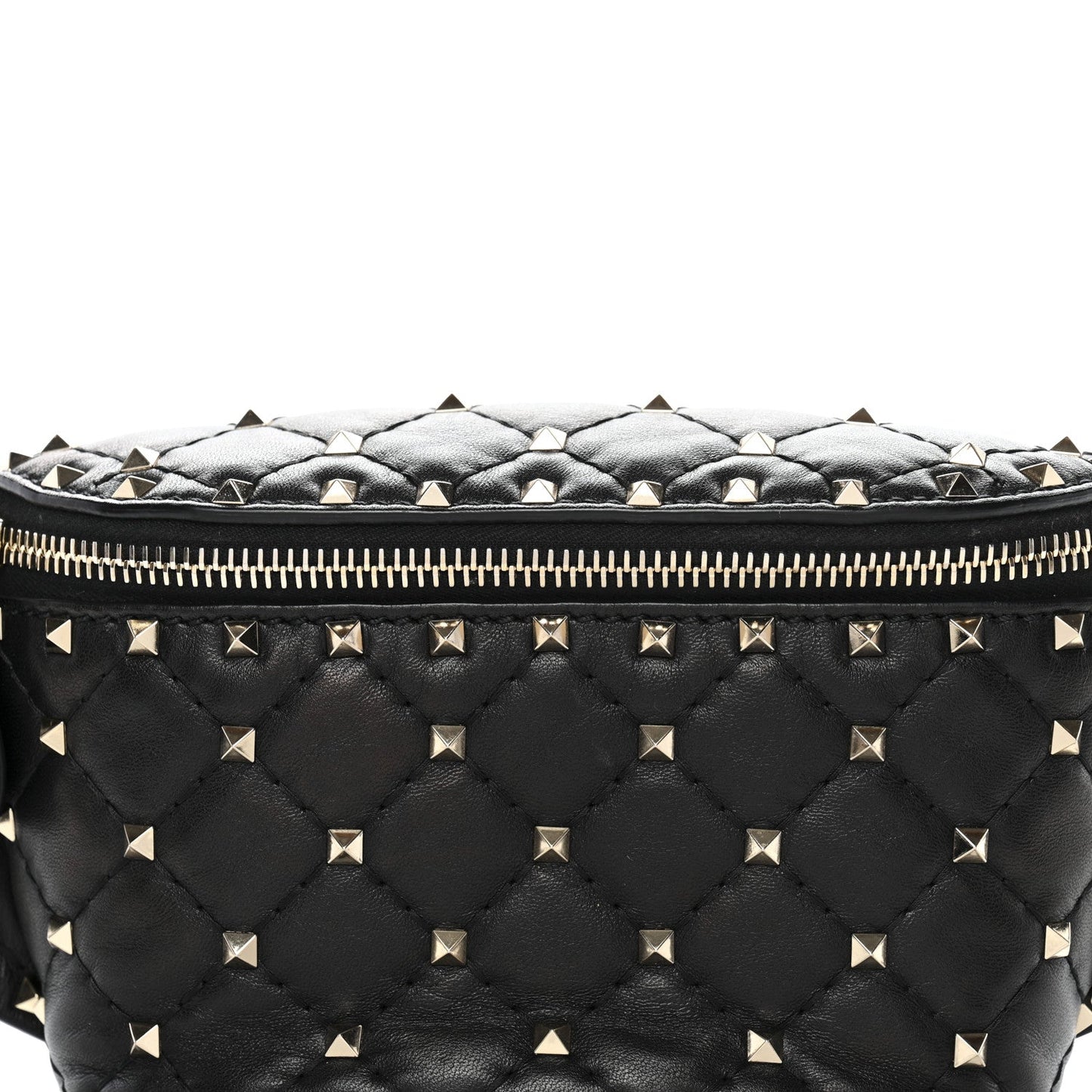 Nappa Rockstud Spike Belt Bag 85 Black