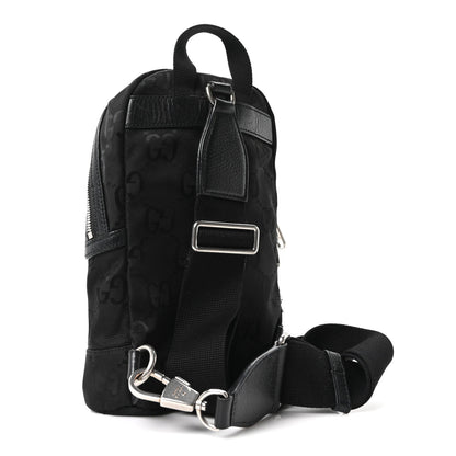 Econyl Nylon Monogram Off The Grid Sling Backpack Black