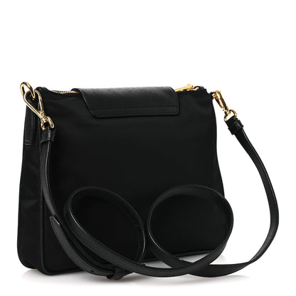 Tessuto Nylon Saffiano Crossbody Bag Black