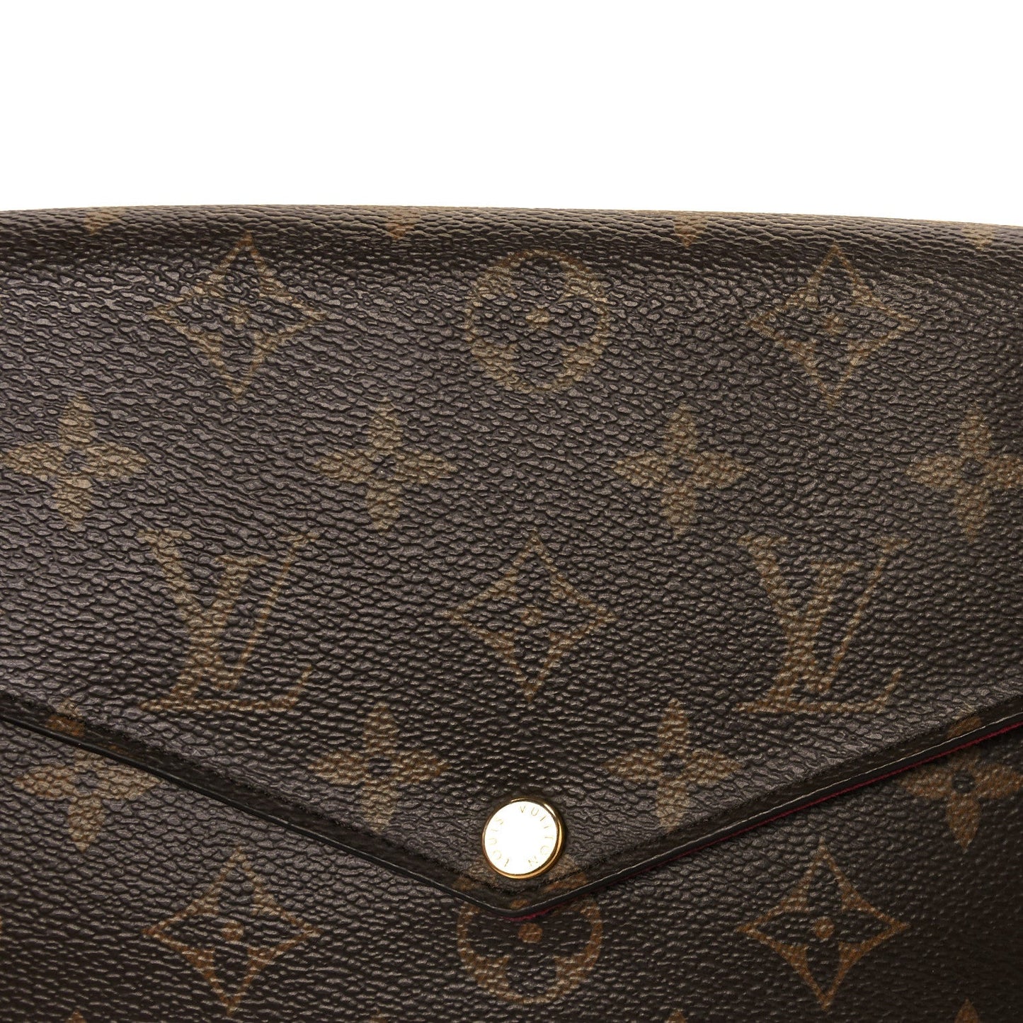 Monogram Pochette Felicie Chain Wallet Fuchsia