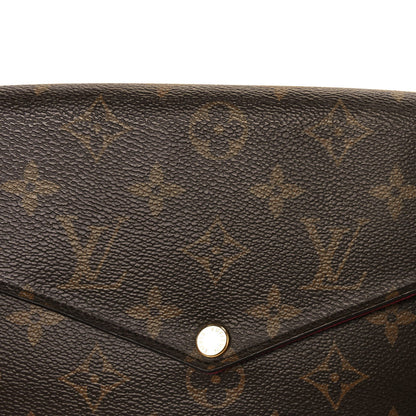 Monogram Pochette Felicie Chain Wallet Fuchsia