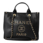 Caviar Small Studded Deauville Tote Black