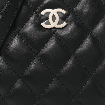 Lambskin Quilted Uniform Crossbody Bag Black
