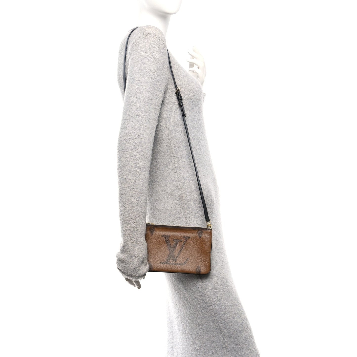 Reverse Monogram Giant Double Zip Pochette