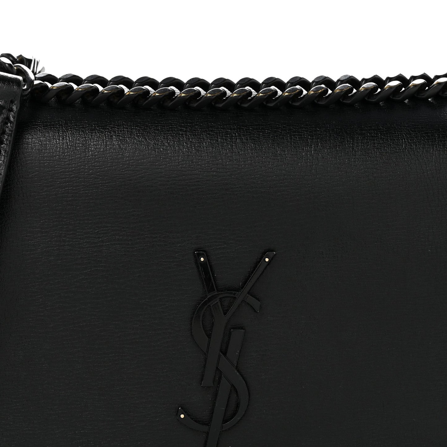 Calfskin Medium Monogram Sunset Satchel Black