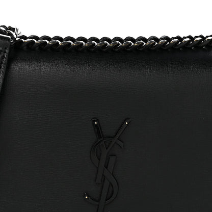 Calfskin Medium Monogram Sunset Satchel Black