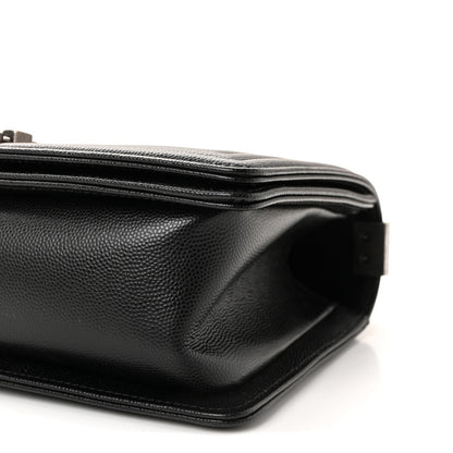 Caviar Quilted Medium Boy Flap Black