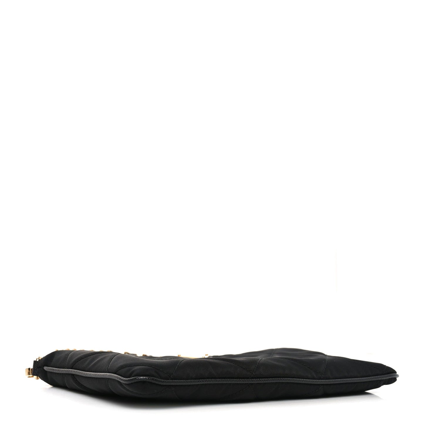 Re-Nylon Tessuto Impuntu Quilted Re-Edition 1995 Chaine Pouch Black