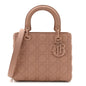 Ultra Matte Calfskin Cannage Medium Lady Dior Beige