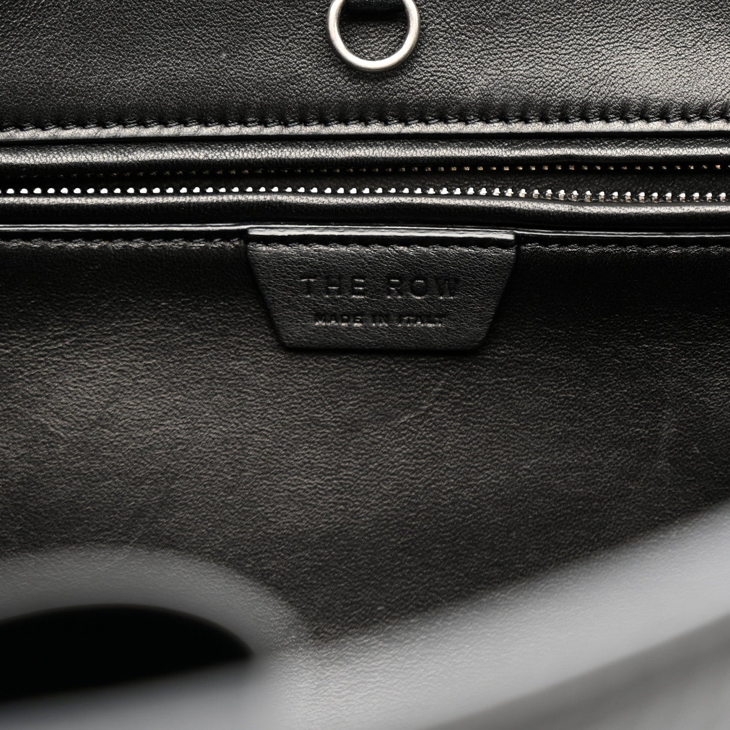 Grained Calfskin Alger Shoulder Bag Black