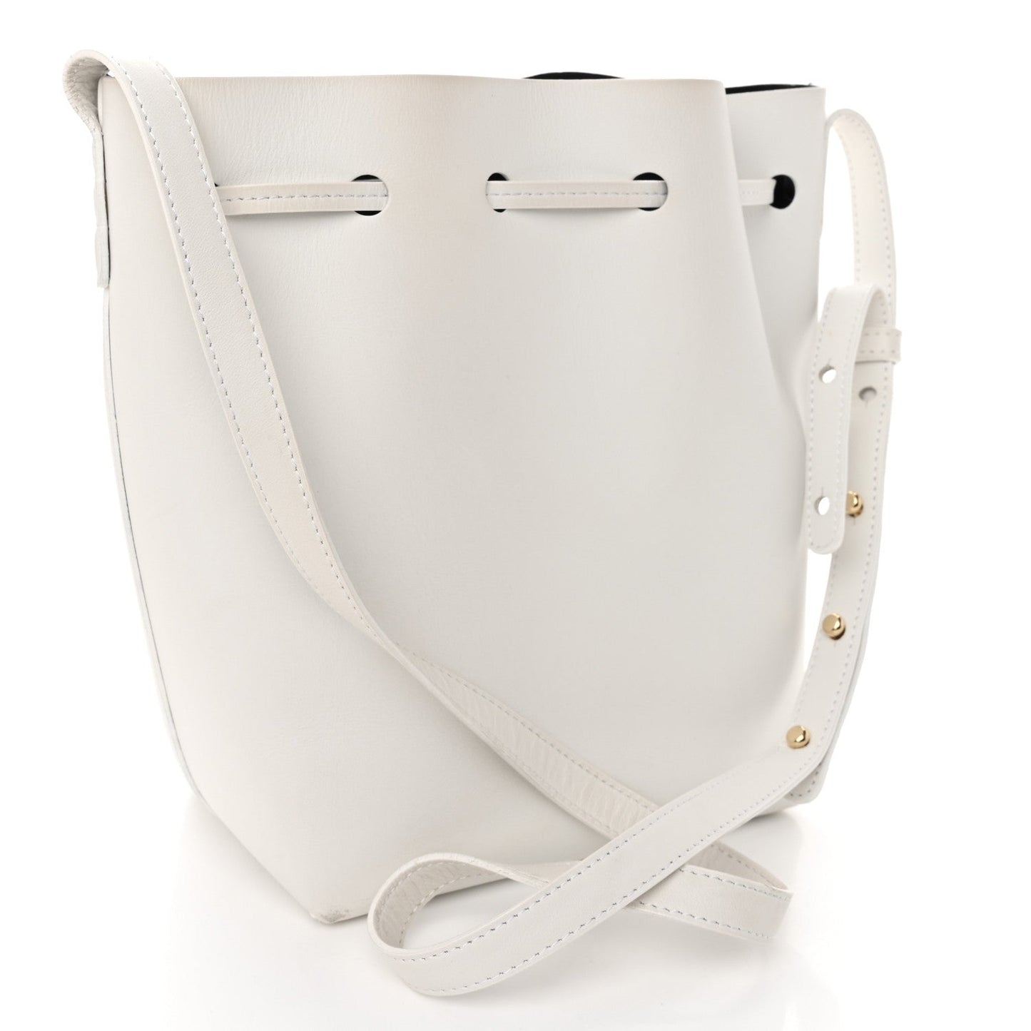 Calfskin Mini Bucket Bag White