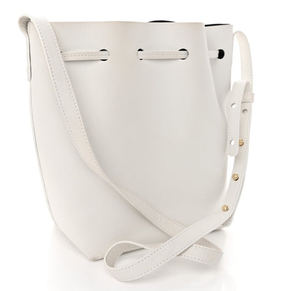 Calfskin Mini Bucket Bag White