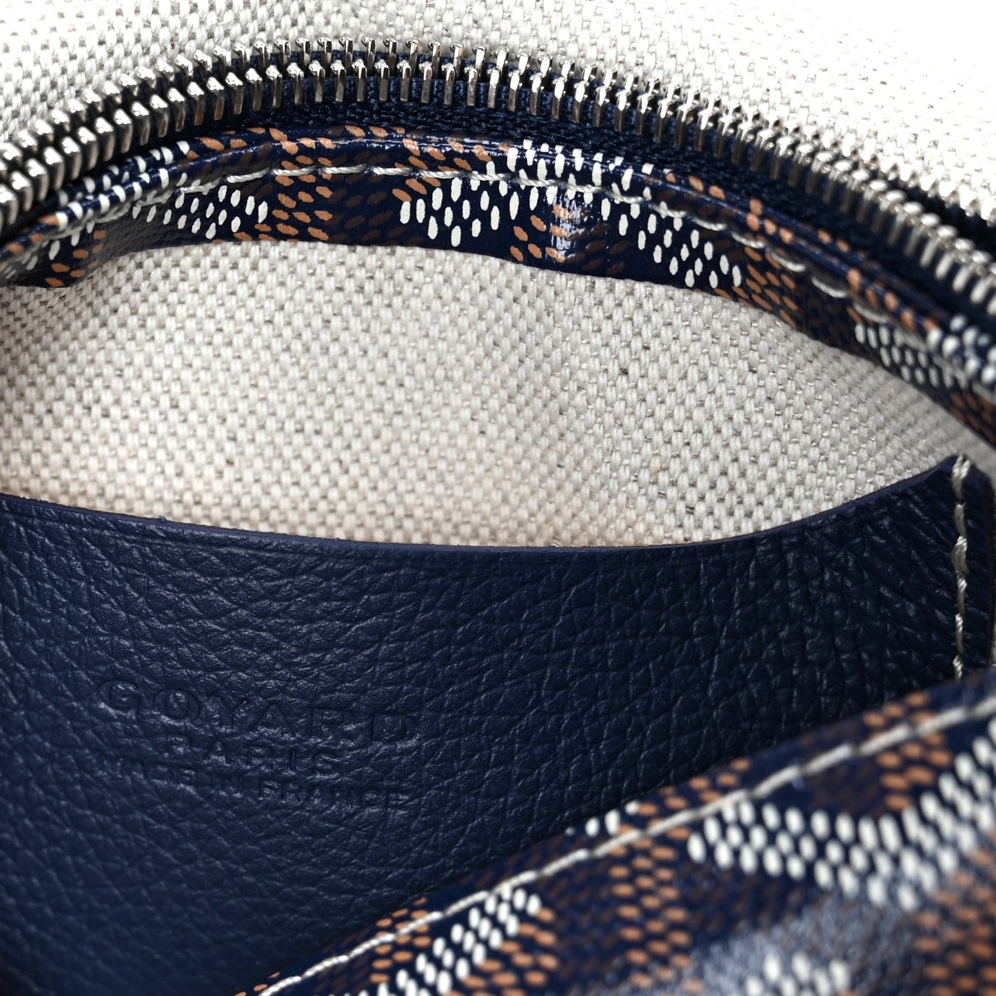 Goyardine Plumet Wallet Clutch Navy
