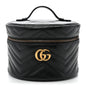 Calfskin Matelasse Small GG Marmont Vanity Cosmetic Case Black
