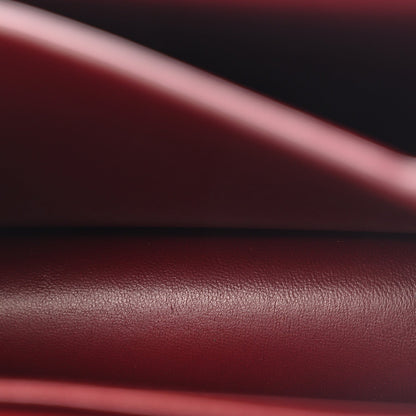Liege Calfskin Teen Classic Box Flap Bag Burgundy