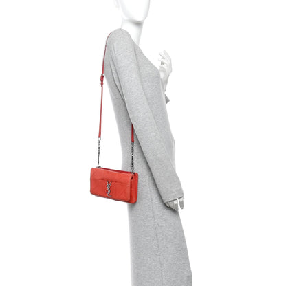 Lambskin Patchwork Monogram Jamie Chain Wallet Red