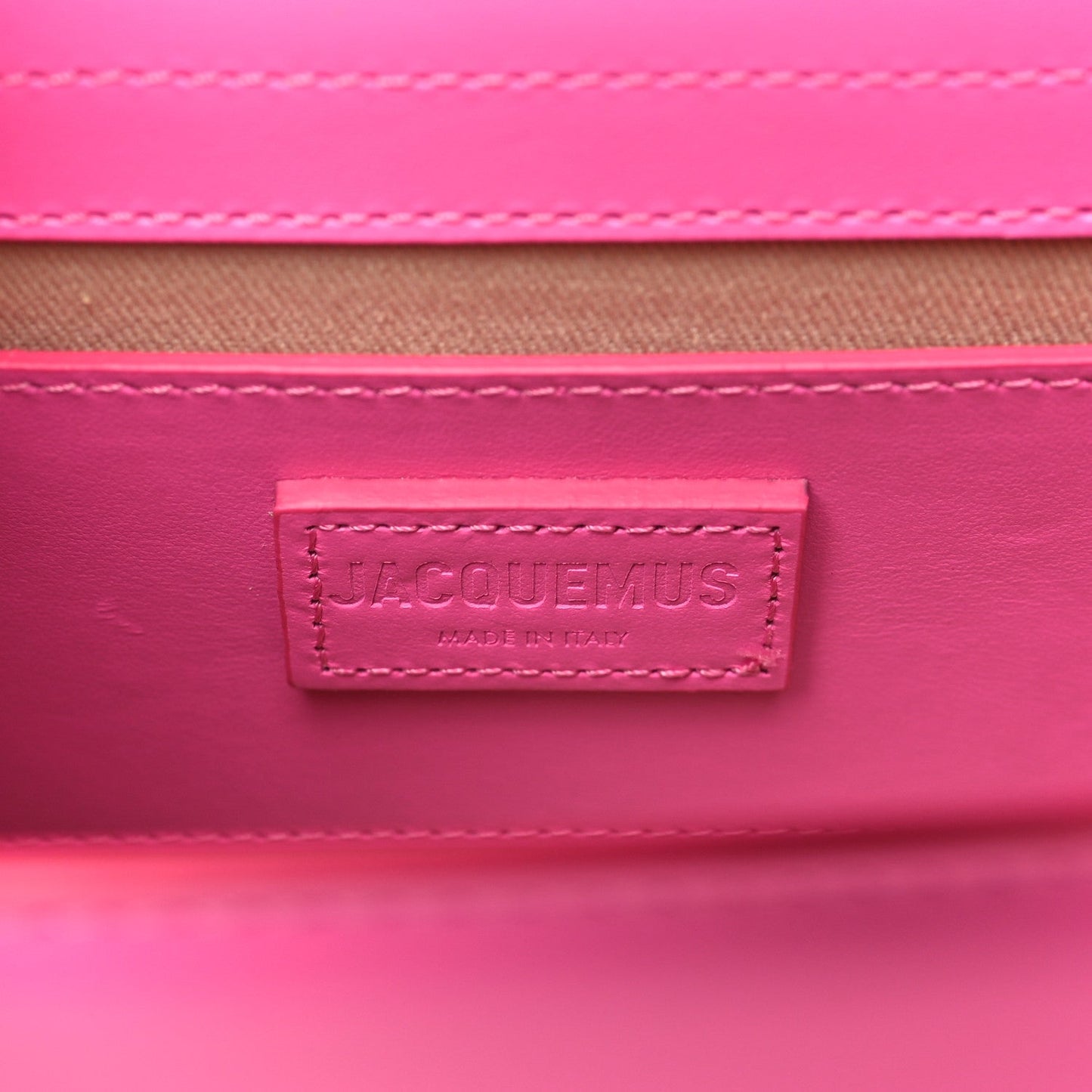 Smooth Calfskin Le Grand Bambino Neon Pink