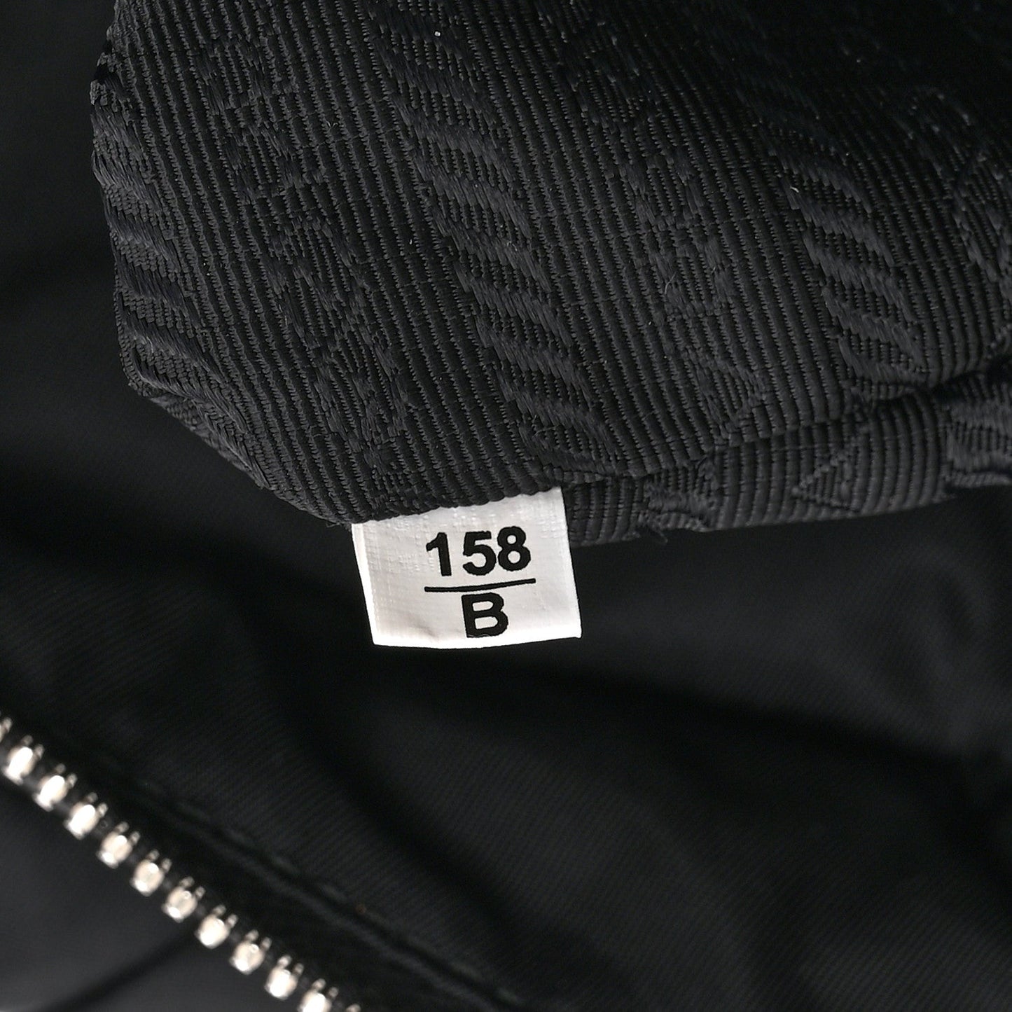 Re-Nylon Nappa Triangle Quilted Padded Medium Double Handled Zip Tote Black