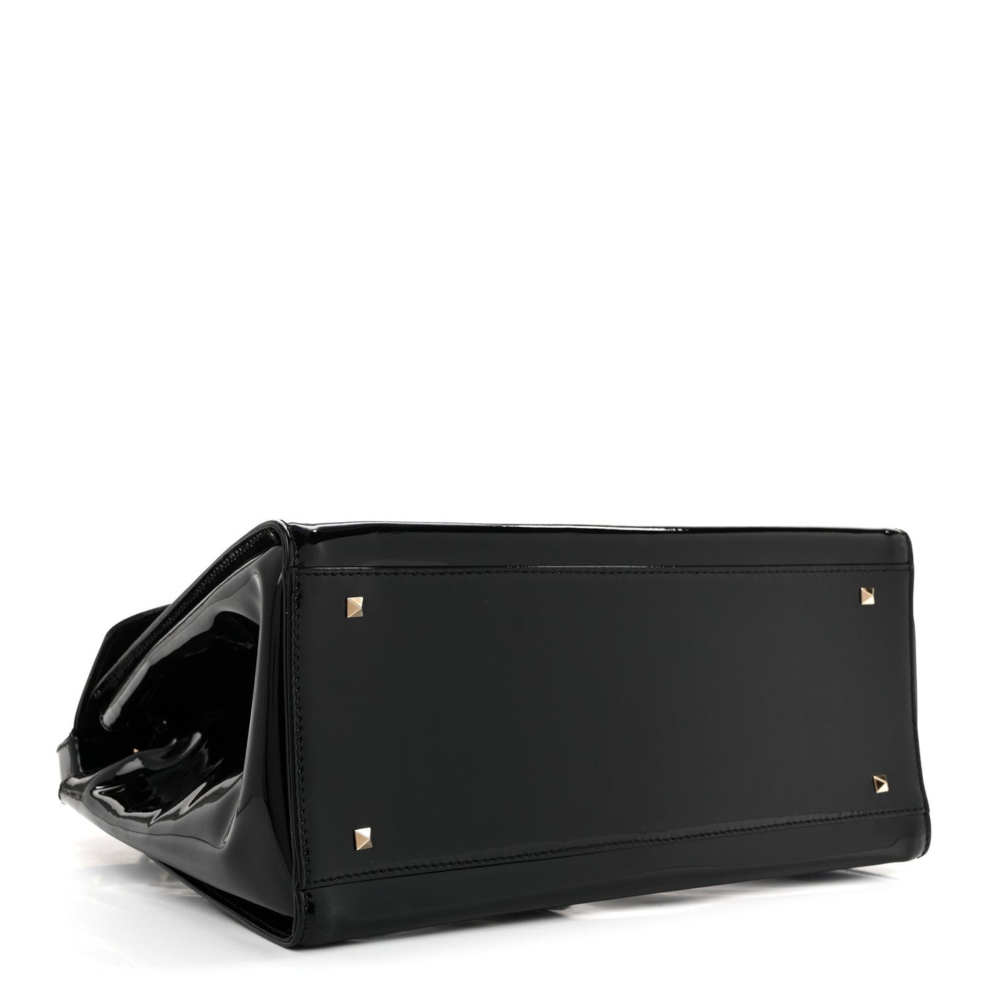 Patent Rockstud Tote Black