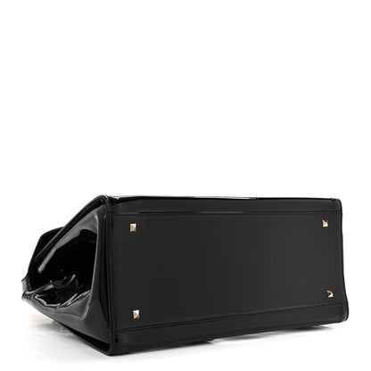 Patent Rockstud Tote Black
