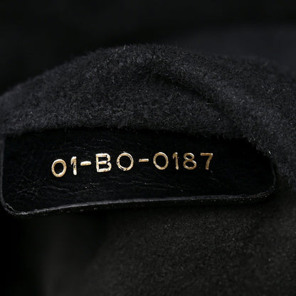 Crinkled Patent Cannage Large Lady Dior Black