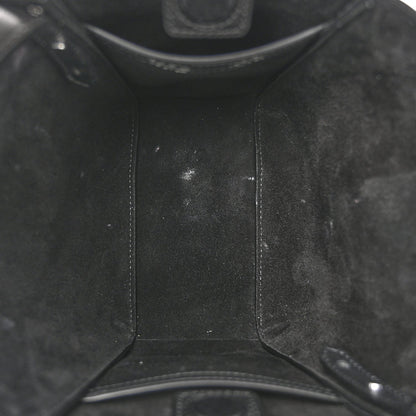 Silky Calfskin Mini Rider's Top Handle Bag Black