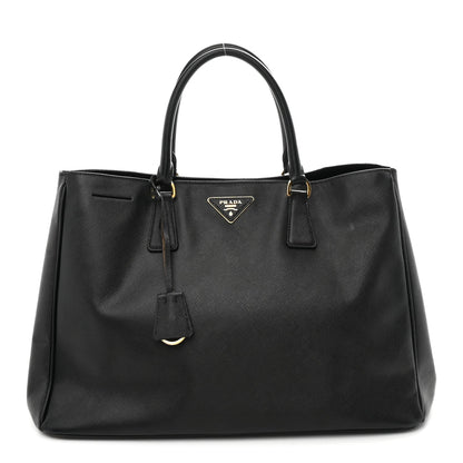 Saffiano Lux Large Tote Black