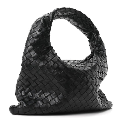 Calfskin Intrecciato Small Hop Black