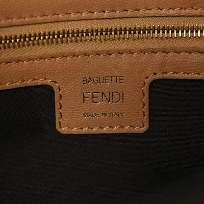 Nappa FF 1974 Embossed Baguette Miele Scuro