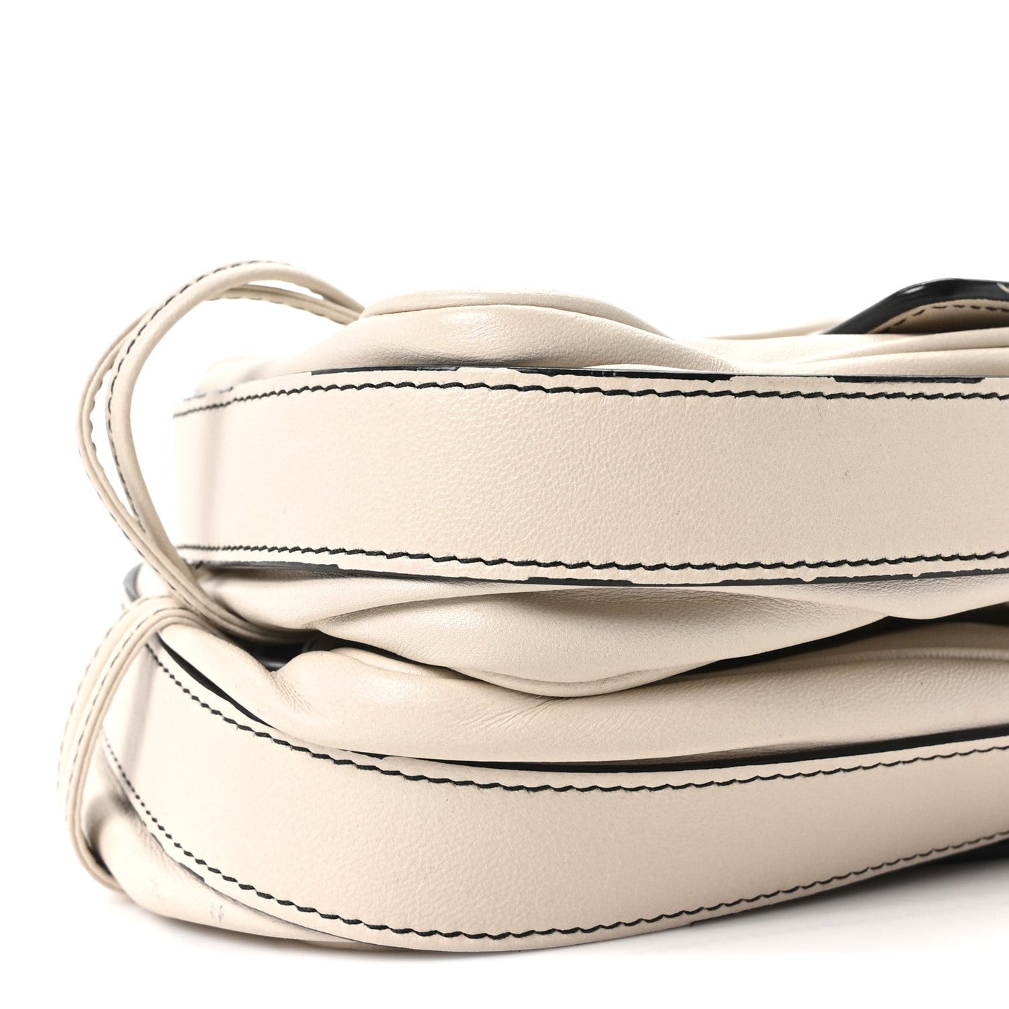 Nappa Intrecciato Double Pocket Crossbody Mist Black