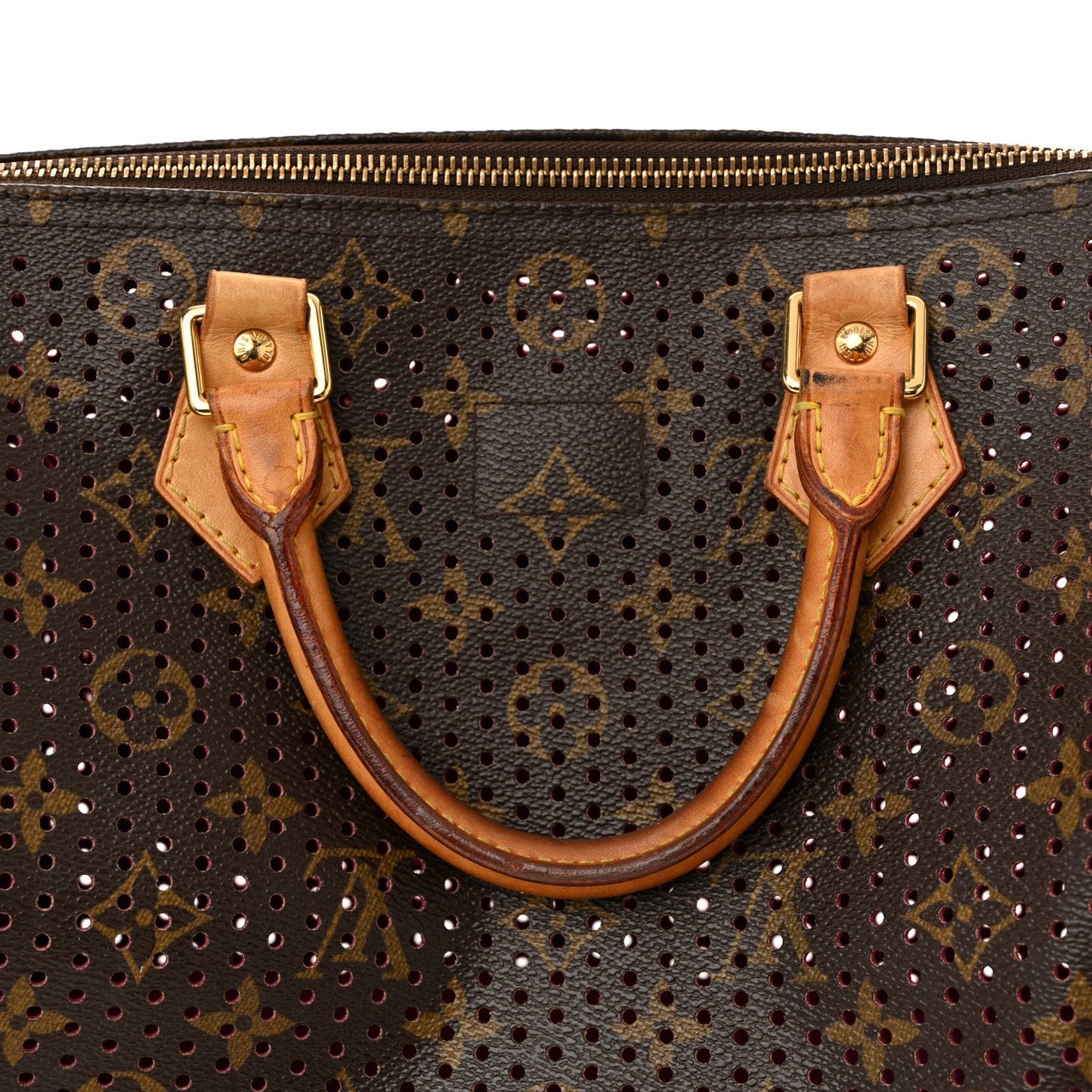 Monogram Perforated Speedy 30 Fuchsia