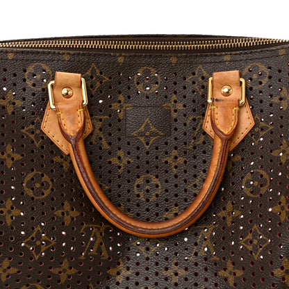 Monogram Perforated Speedy 30 Fuchsia