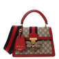 GG Supreme Monogram Small Queen Margaret Top Handle Bag Red