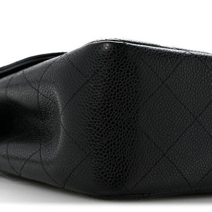 Caviar Quilted Jumbo Single Flap Black