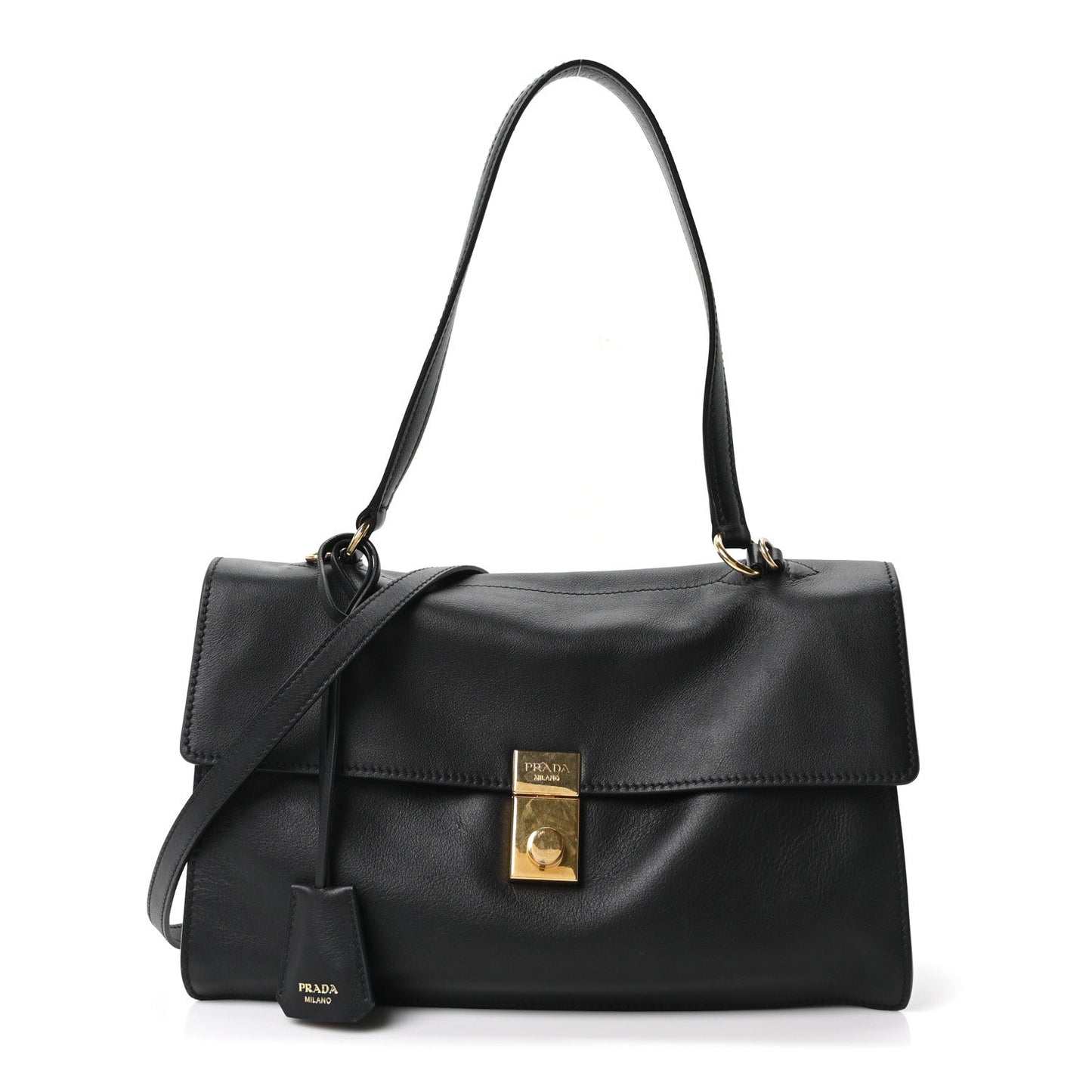 Calfskin Medium Soft Sound Shoulder Bag Black