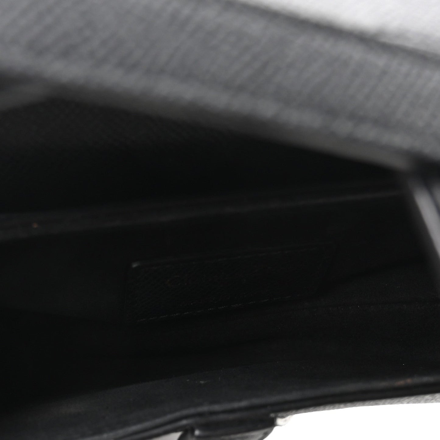 Grained Calfskin Mini Saddle Bag With Strap Black