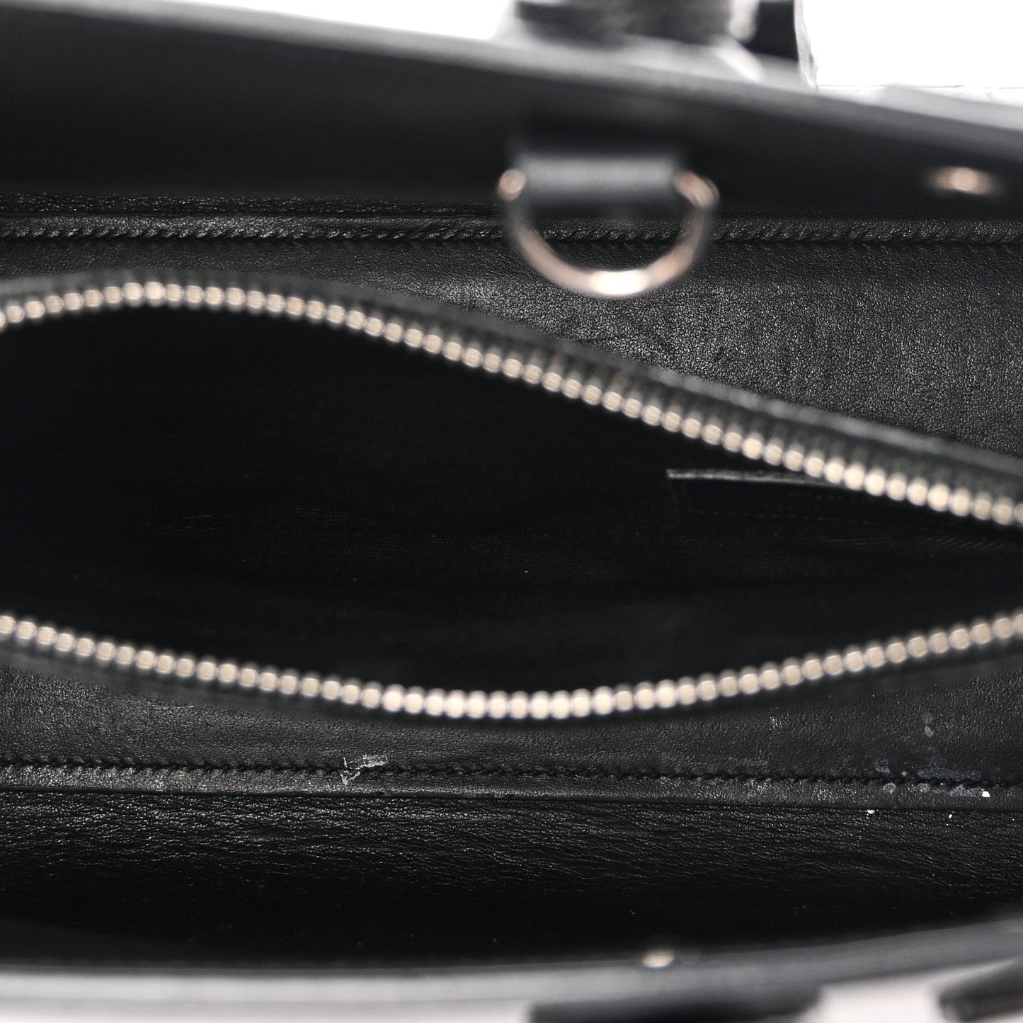 Calfskin Crocodile Embossed Baby Sac De Jour Black