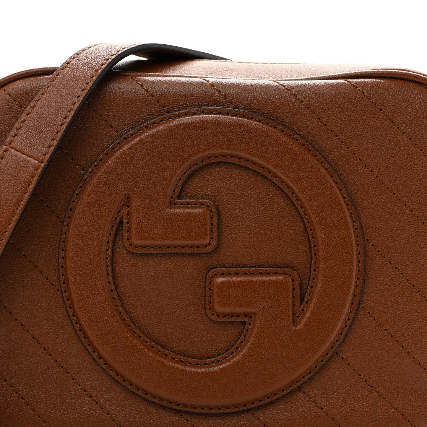 Sakai Be Green Calfskin Diagonal Stitched Small Blondie Shoulder Bag Cuir