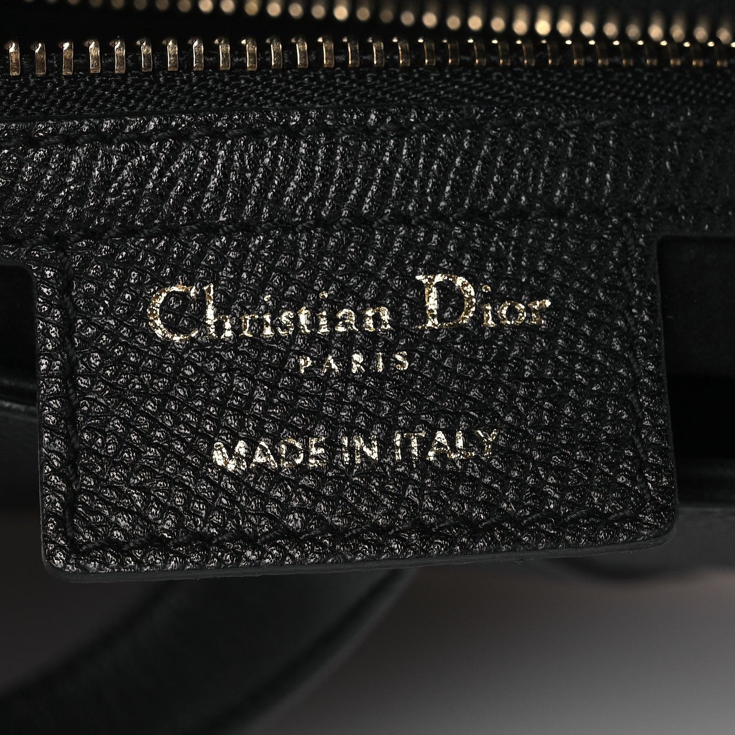 Grained Calfskin Saddle Bag Black