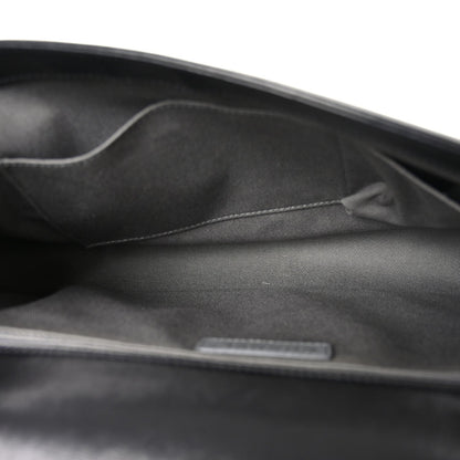 Lambskin Quilted Large Boy Flap Black