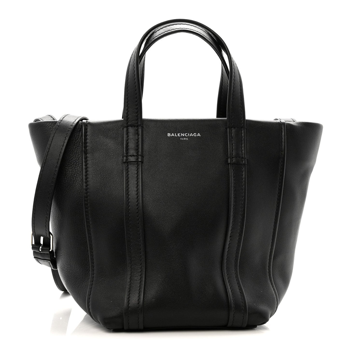 Calfskin XS Laundry Cabas Tote Black