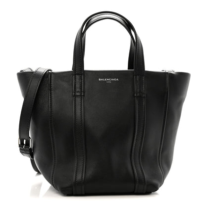 Calfskin XS Laundry Cabas Tote Black
