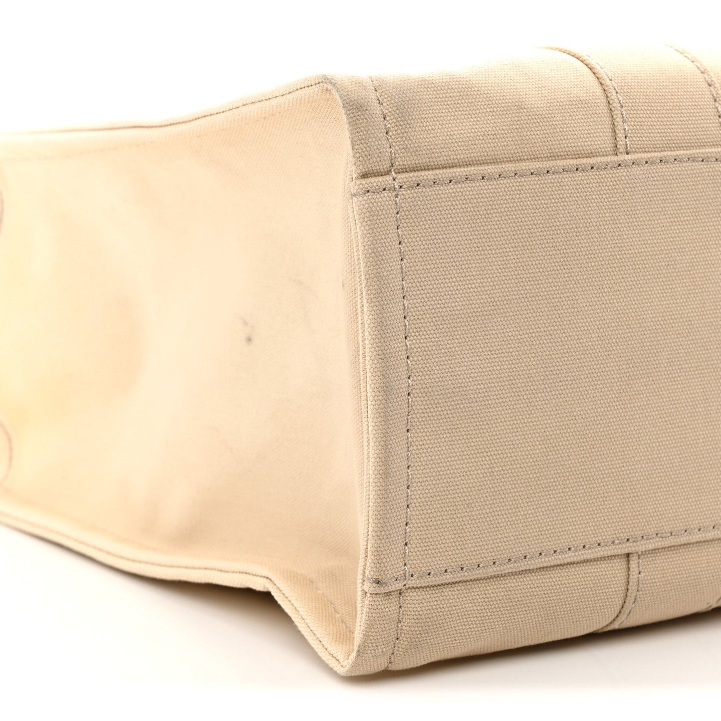 Cotton Canvas Large The Tote Bag Beige