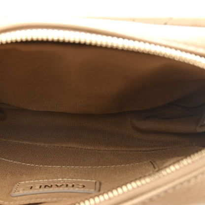 Metallic Calfskin Quilted Waist Bag Gold