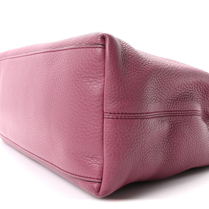 Pebbled Calfskin Medium Soho Chain Shoulder Bag Peonia Flower