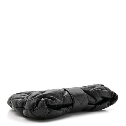 Lambskin Quilted Bow Bag Black