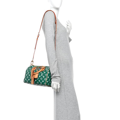 Calfskin Monogram Speedy P9 Bandouliere 25 Green