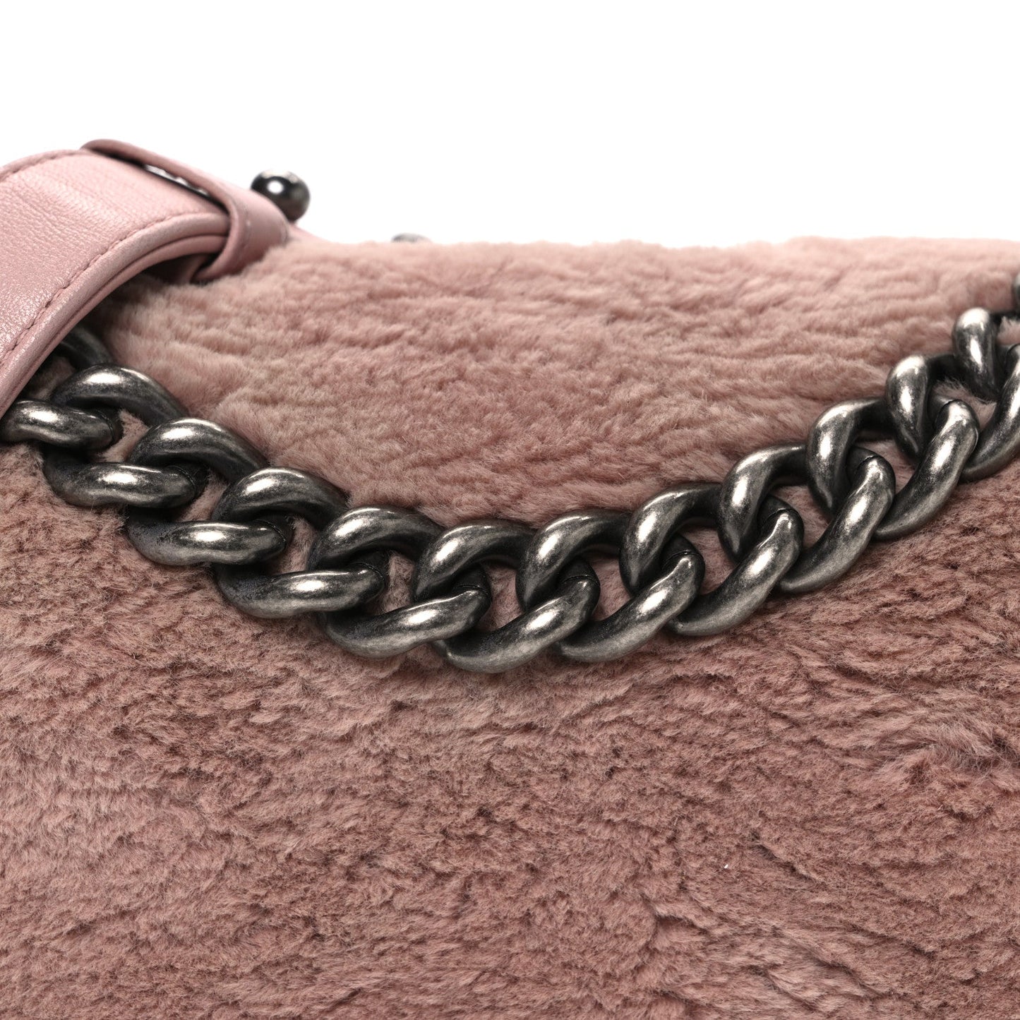 Fur Calfskin Small Boy Flap Pink