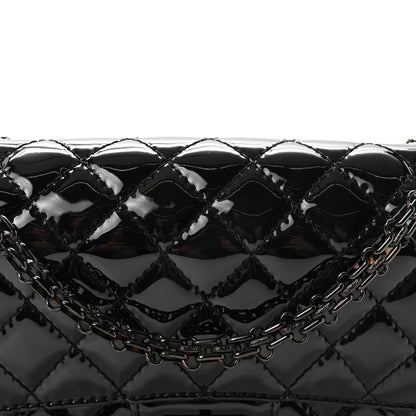 Patent Calfskin Quilted 2.55 Reissue 225 Flap So Black